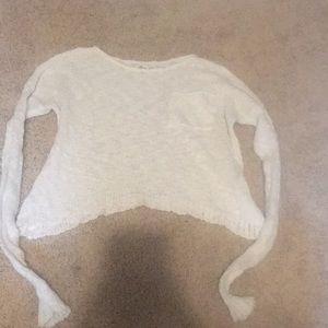 White cropped sweater